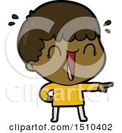 Poster, Art Print Of Laughing Cartoon Man Pointing Finger