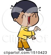 Poster, Art Print Of Laughing Cartoon Man Pointing Finger