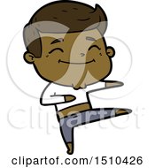 Poster, Art Print Of Happy Cartoon Man Dancing