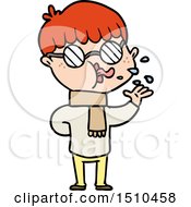 Cartoon Boy Wearing Spectacles