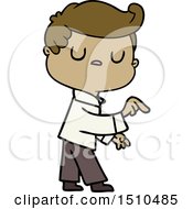 Poster, Art Print Of Cartoon Aloof Man Pointing Finger