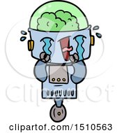 Poster, Art Print Of Cartoon Crying Robot