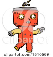 Cartoon Robot Pointing