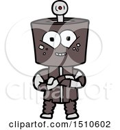 Happy Cartoon Robot