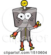 Happy Cartoon Robot