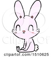 Cute Cartoon Rabbit Sitting
