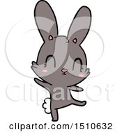 Cute Cartoon Rabbit Dancing