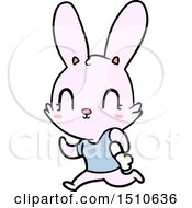 Cute Cartoon Rabbit Running