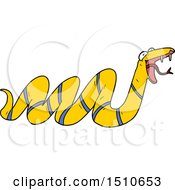 Poster, Art Print Of Cartoon Crawling Snake