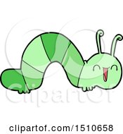 Poster, Art Print Of Cartoon Happy Caterpillar