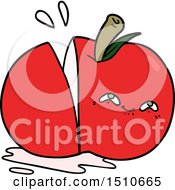 Poster, Art Print Of Cartoon Sliced Apple