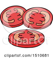 Poster, Art Print Of Sliced Tomatoes Cartoon