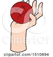 Cartoon Hand Throwing Ball