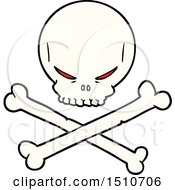 Poster, Art Print Of Cartoon Skull And Crossbones