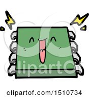 Poster, Art Print Of Happy Computer Chip Cartoon