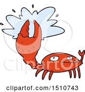 Cartoon Crab With Big Claw by lineartestpilot