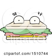 Poster, Art Print Of Sandwich Cartoon Character