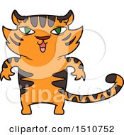 Poster, Art Print Of Happy Cartoon Tiger