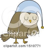 Cartoon Owl Sleeping