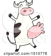 Poster, Art Print Of Cartoon Cow Swinging Udder
