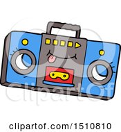 Cartoon Retro Cassette Tape Player