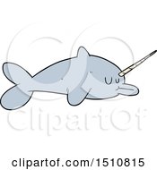 Cartoon Narwhal by lineartestpilot