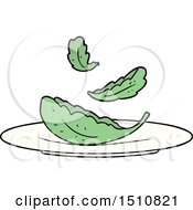 Poster, Art Print Of Cartoon Salad Leaves