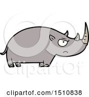 Cartoon Rhinoceros by lineartestpilot