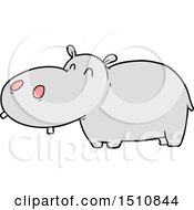 Poster, Art Print Of Cartoon Hippo