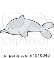 Cartoon Dolphin by lineartestpilot