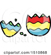 Poster, Art Print Of Cartoon Cracked Painted Easter Egg