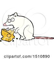 Cartoon Mouse With Cheese by lineartestpilot