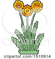 Poster, Art Print Of Cartoon Happy Flowers