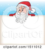 Poster, Art Print Of Christmas Sign With Santa Claus