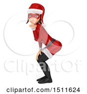 Illustration Of A 3d Christmas Woman In A Santa Suit Blowing A Kiss On A White Background Royalty Free Graphic by Texelart