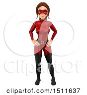 Illustration Of A 3d Female Super Hero On A White Background Royalty Free Graphic by Texelart