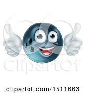 Poster, Art Print Of Happy Bowling Ball Mascot Giving Two Thumbs Up