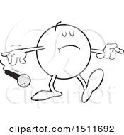 Clipart Of A Smug Moodie Character Dropping The Mic Royalty Free Vector Illustration