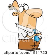 Poster, Art Print Of Cartoon Impatient White Business Man With Folded Arms