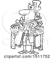 Poster, Art Print Of Cartoon Black And White King George In A Yellow Outfit