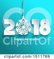Clipart Of A Happy New Year 2018 Greeting Royalty Free Vector Illustration