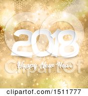 Poster, Art Print Of Happy New Year 2018 Greeting