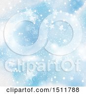 Clipart Of A Winter Snowflake Christmas Background Royalty Free Vector Illustration