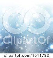 Clipart Of A Winter Snowflake Christmas Background Royalty Free Vector Illustration