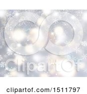 Clipart Of A Winter Christmas Snowflake Background Royalty Free Illustration