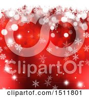 Clipart Of A Winter Christmas Snowflake Background Royalty Free Illustration