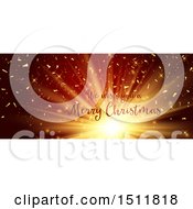 Poster, Art Print Of We Wish You A Merry Christmas Greeting Over A Burst