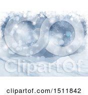 Clipart Of A 3d Snowy Winter Landscape Royalty Free Illustration