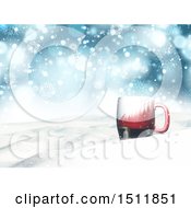 Poster, Art Print Of 3d Santa Suit Coffee Mug In A Winter Landscape