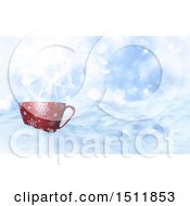 Poster, Art Print Of 3d Coffee Mug In A Winter Landscape
